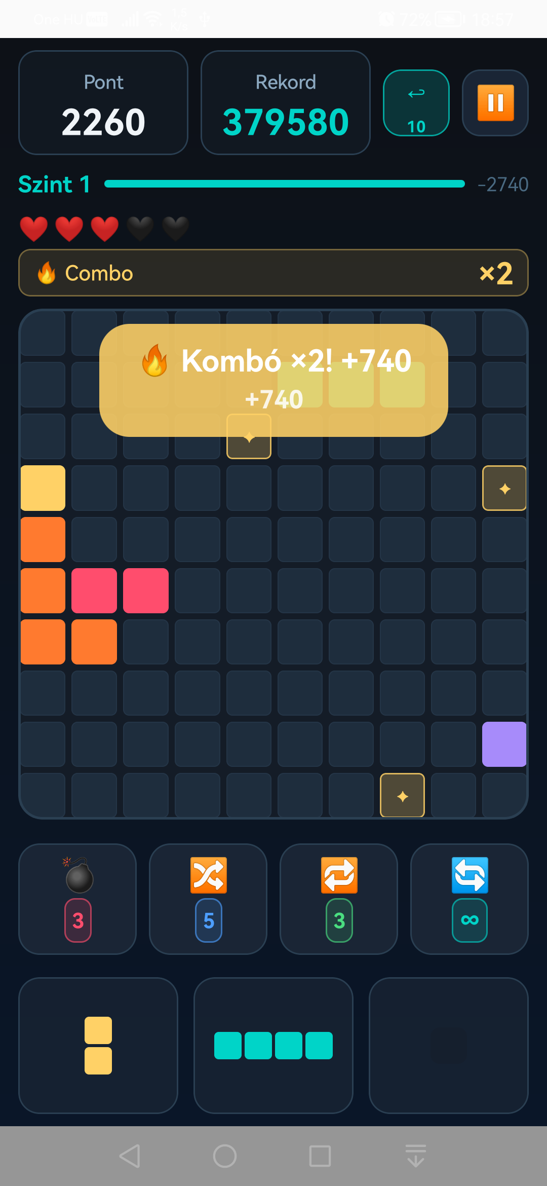 BlockPuzzleColor jutalom popup mobil képernyőkép